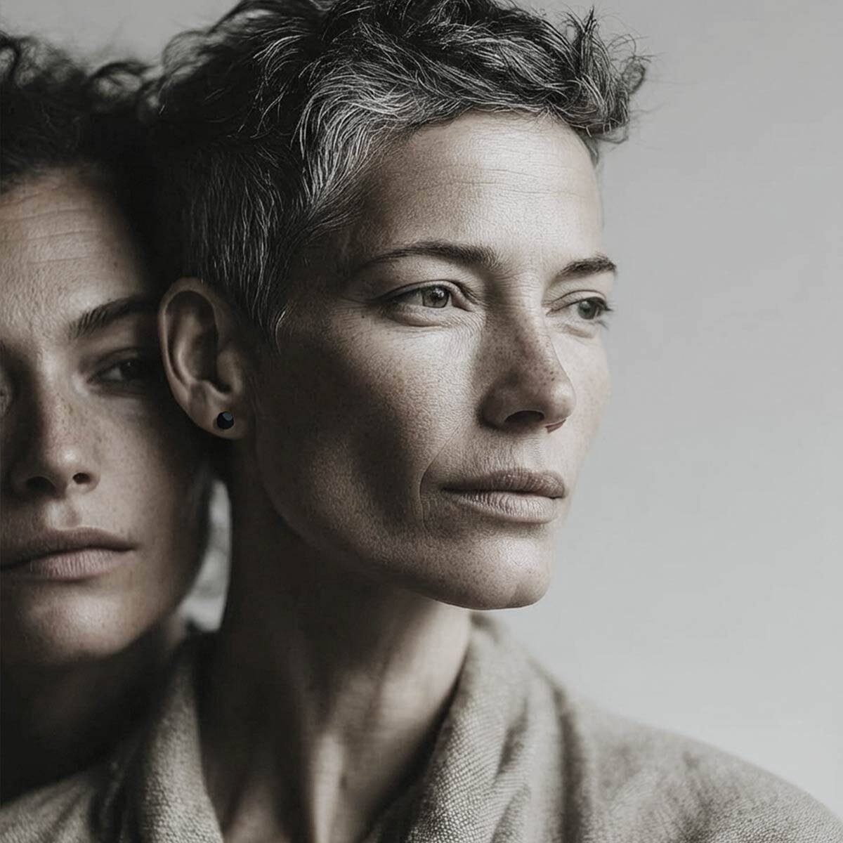 black polymer stud earrings / עגילי פולימר שחור