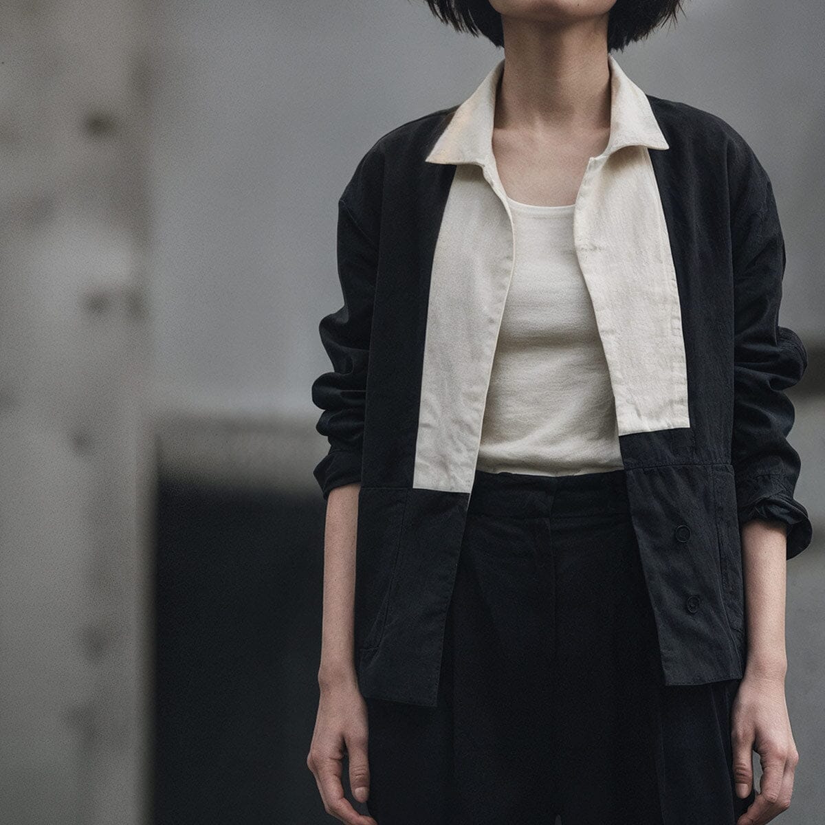 Black and white Japanese jacket / ג'קט יפני בשחור לבן