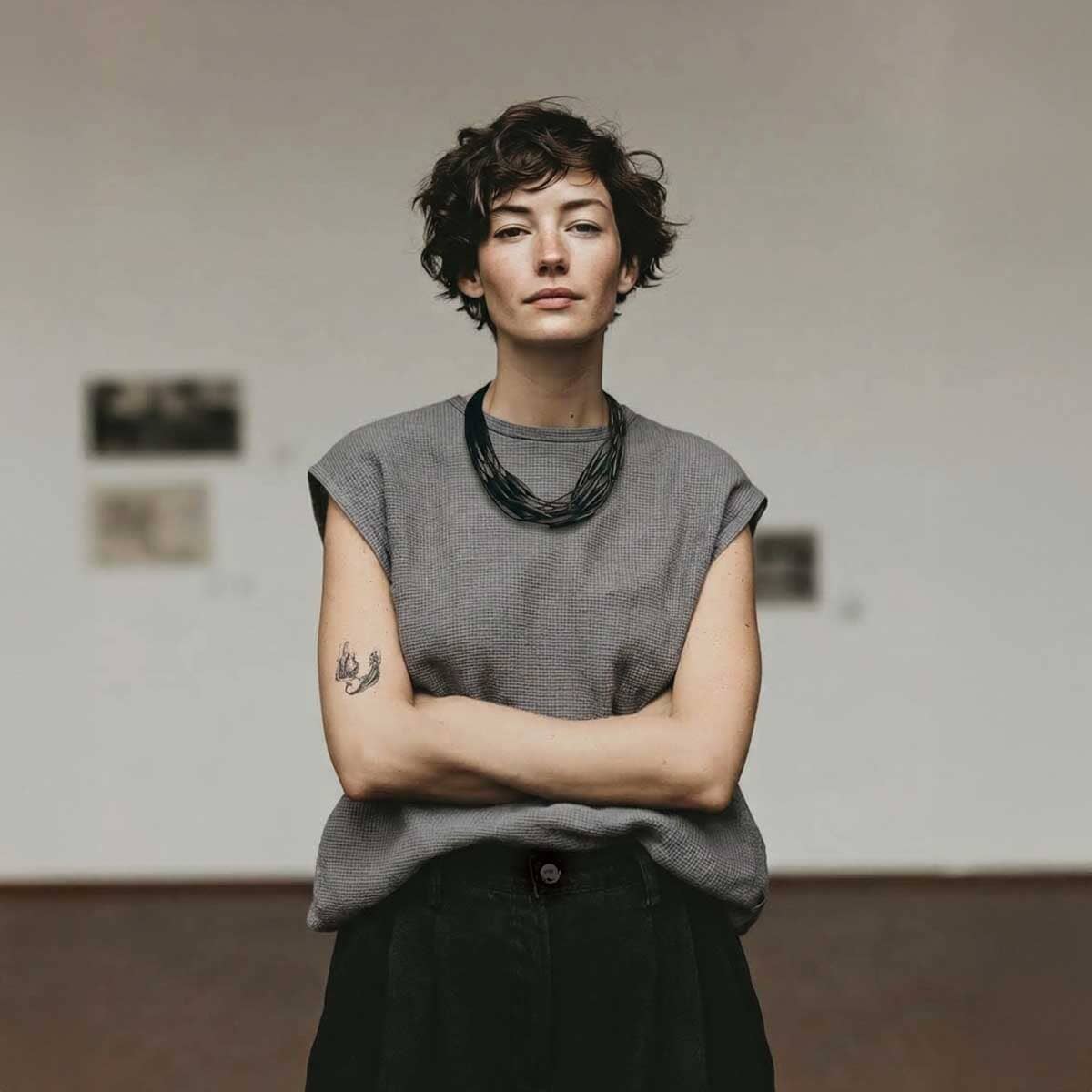 black Multi layered Necklace / רב שרשרת שחורה - studio oh design