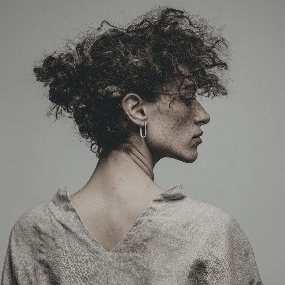 large narrow J earrings / צרים גדולים J עגילי - studio oh design