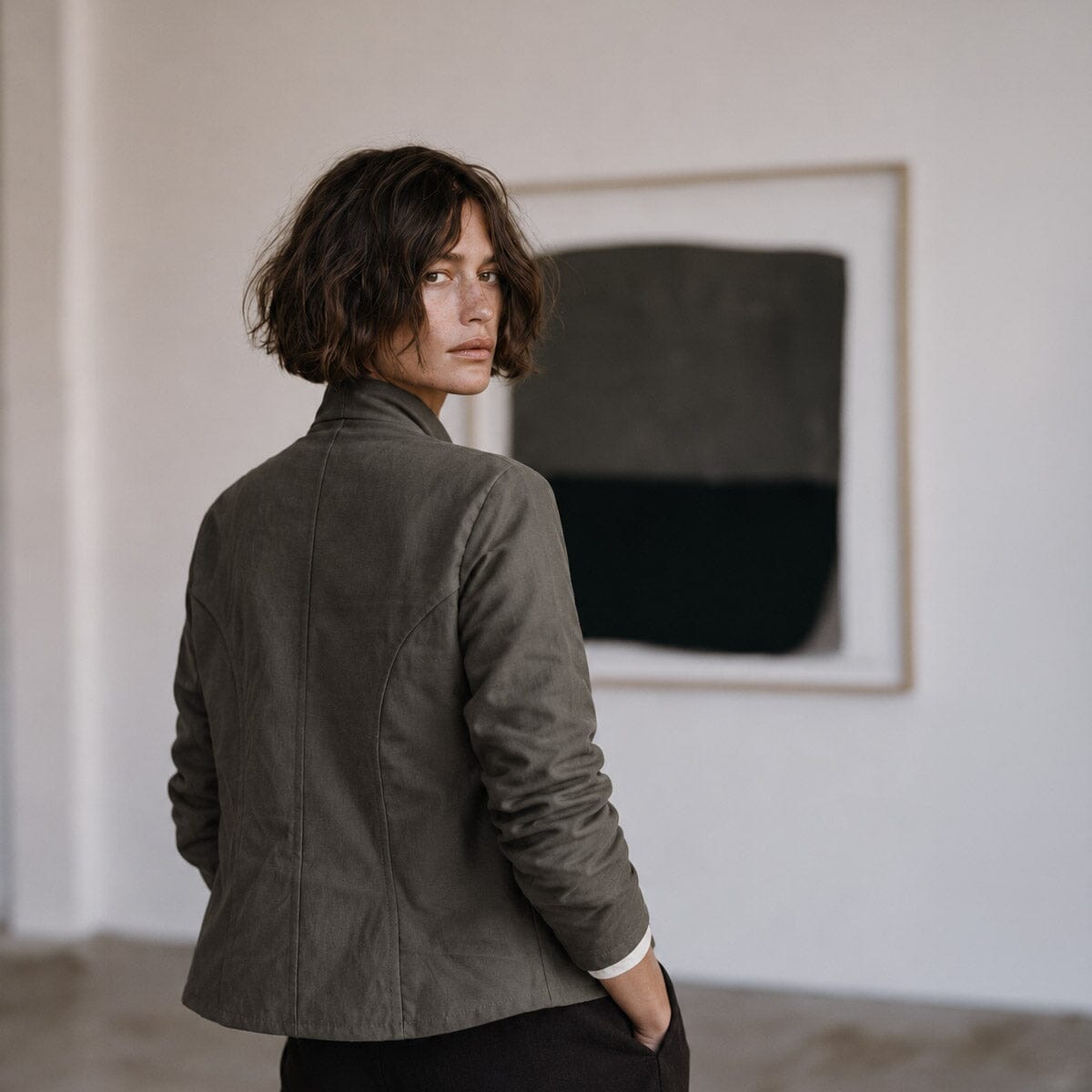 Thin khaki To be jacket / ג'קט טובי דק חאקי