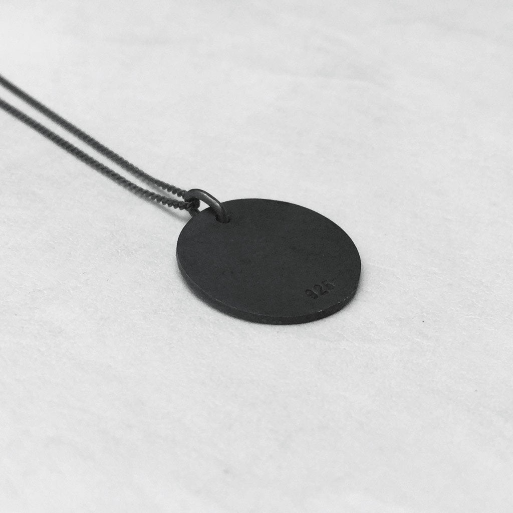 15mm Silver Coin Disk Necklace / שרשרת עיגול גדול - studio oh design
