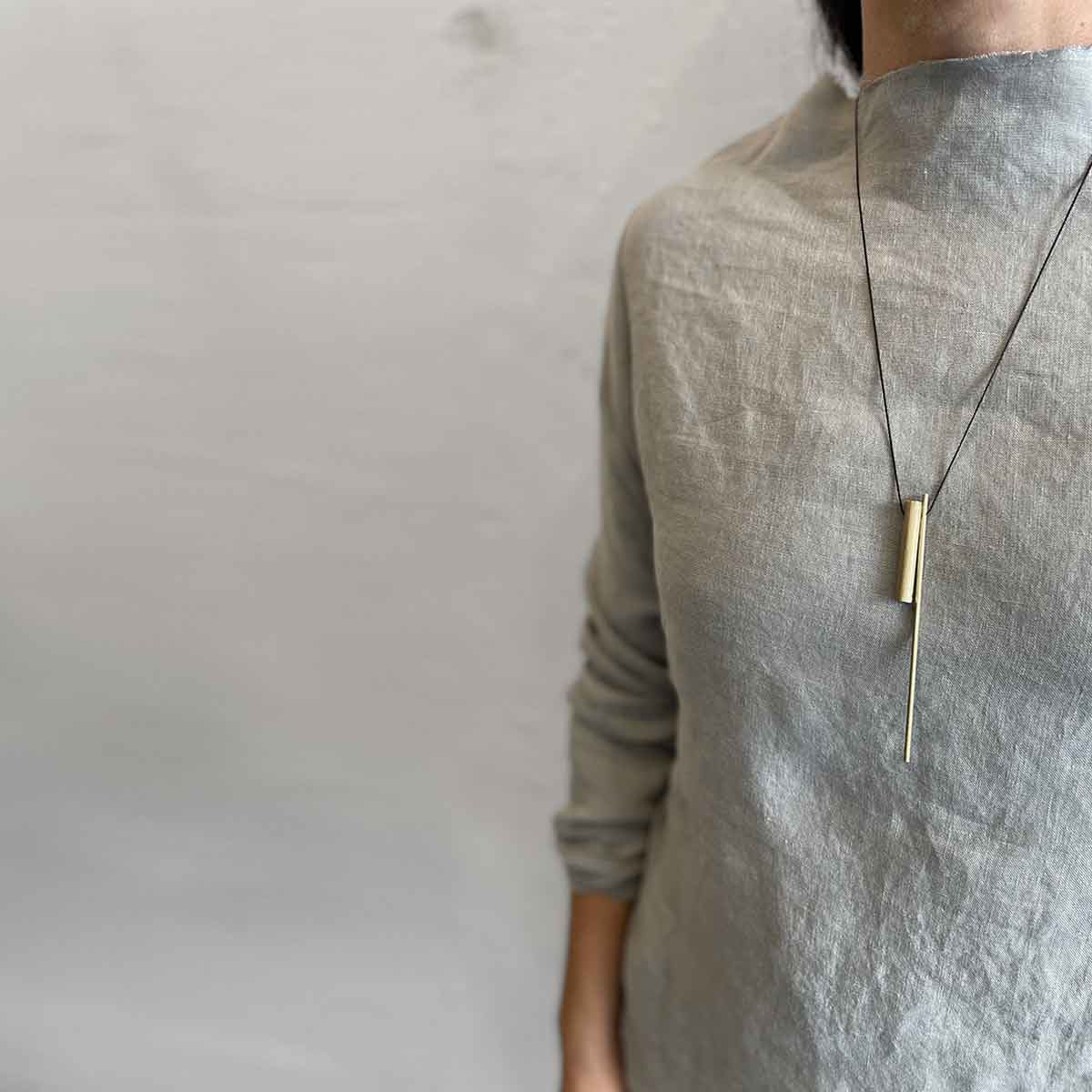 2 cylinder necklace / שרשרת גלילים - studio oh design