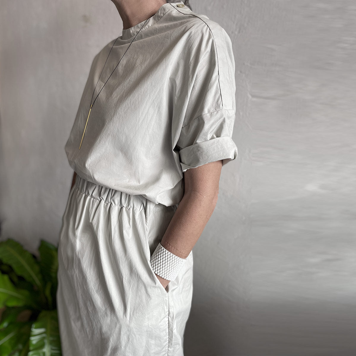 stone soka skirt / חצאית סוקה בצבע אבן - studio oh design