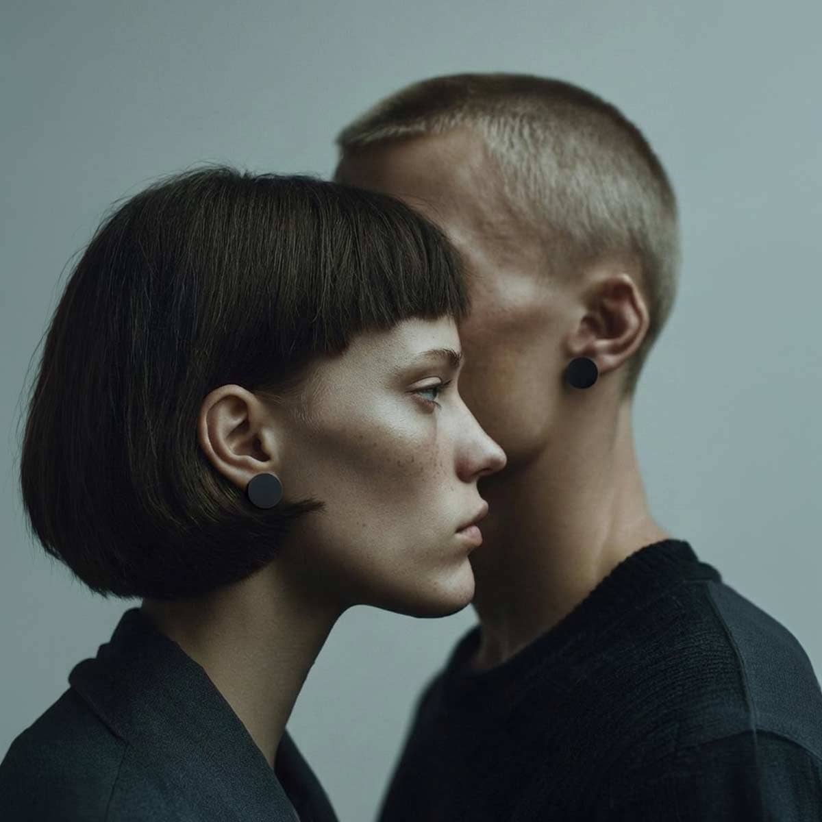 15mm Flat silver earrings / UNISEX / עגילי הרחבה גדולים - יוניסקס - studio oh design