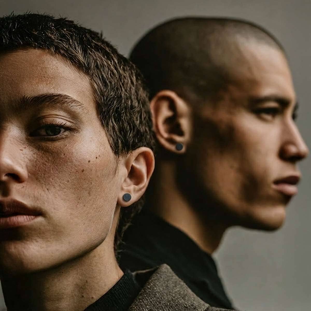 7mm Flat silver earrings / UNISEX / עגילי הרחבה קטנים 7 מ״מ - יוניסקס - studio oh design