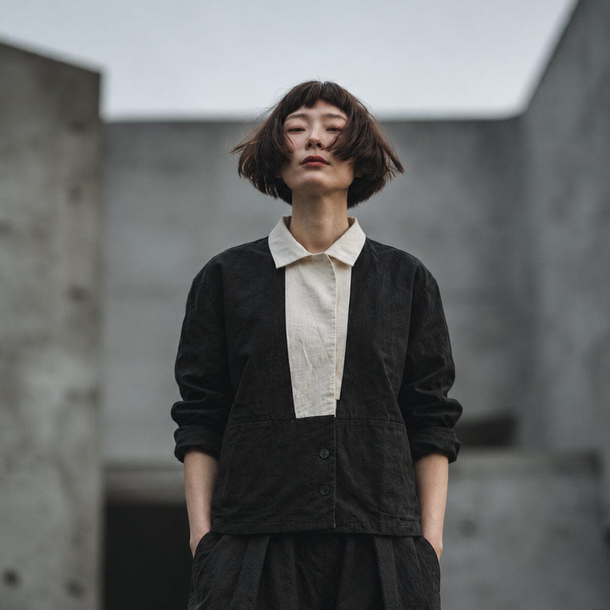 Black and white Japanese jacket /  ג'קט יפני בשחור לבן
