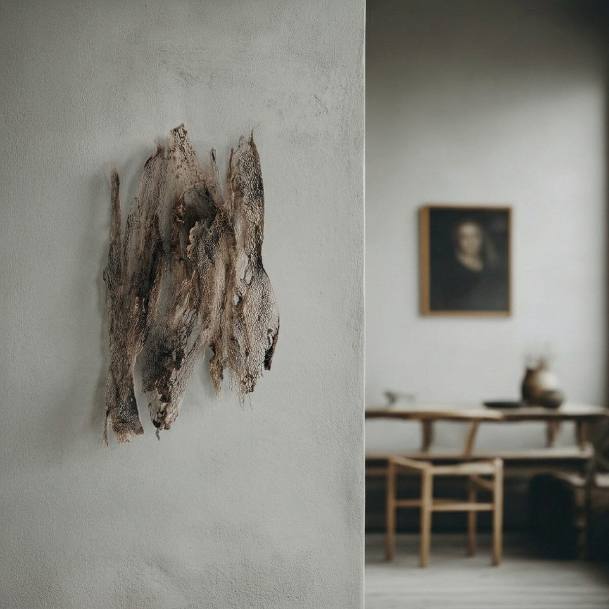 organic Fiber wall Sculpture / פסל קיר משדרות קקטוס - studio oh design