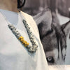 sand and yellow Hectic necklace /  שרשרת הקטיק חול +צהוב - studio oh design