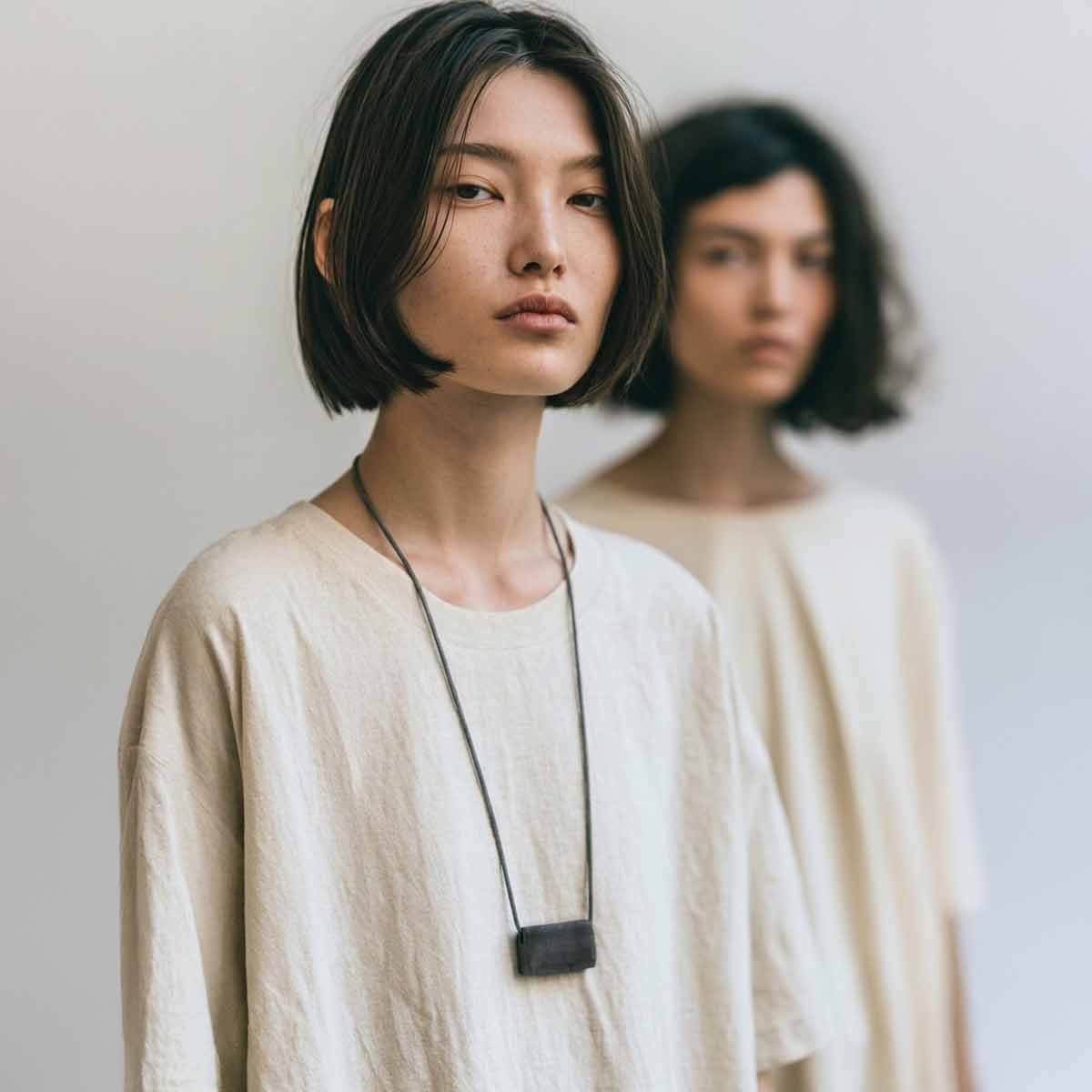 Horizontal rectangle necklace / שרשרת מלבן אופקי - studio oh design