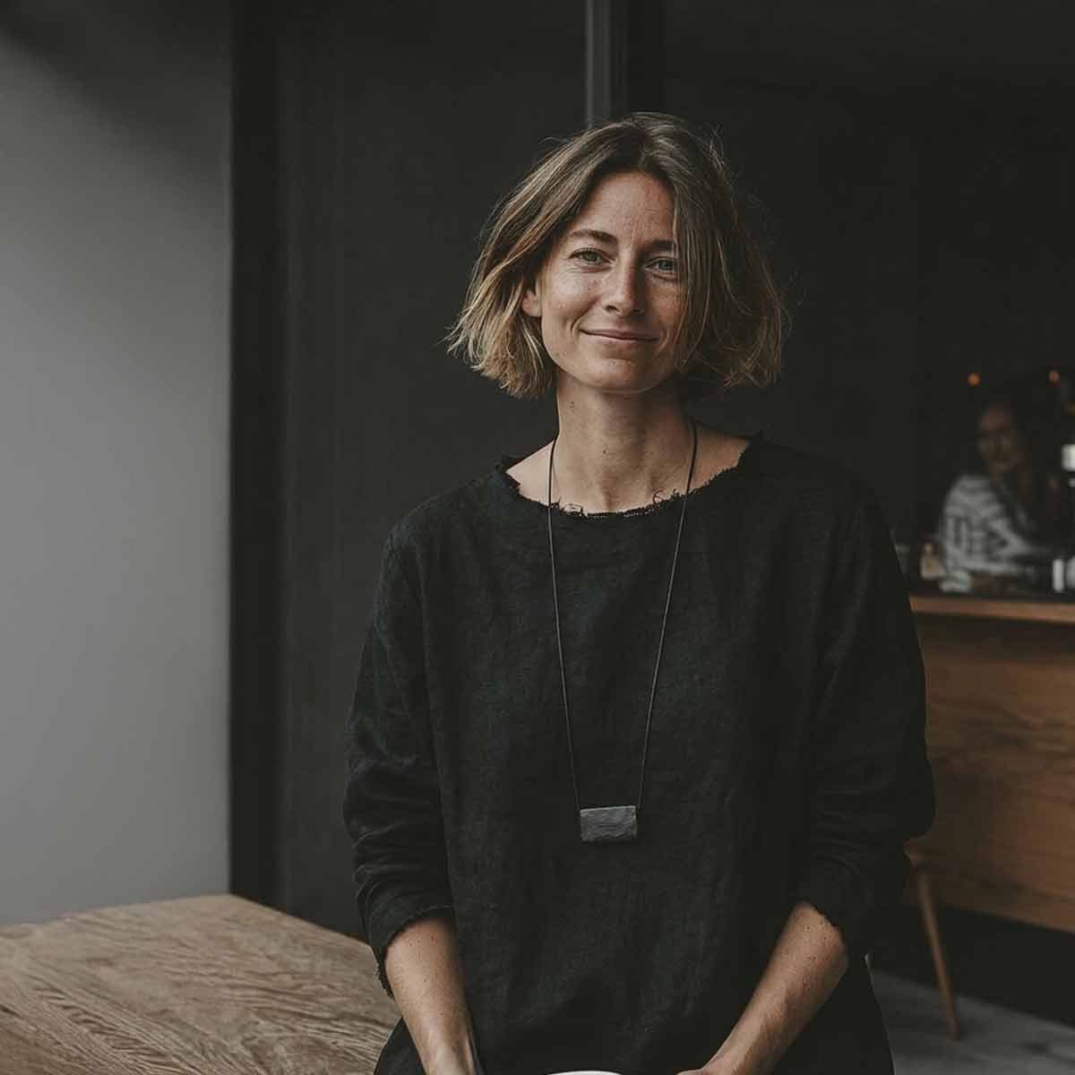 Horizontal rectangle necklace / שרשרת מלבן אופקי - studio oh design