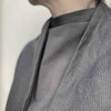 graphite gray Japanese top /  חולצה יפנית ארוכה אפורה - studio oh design