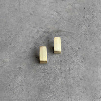 18K gold plated M wide J earrings / בציפוי זהב רחבים J עגילי - studio oh design