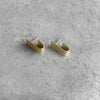 18K gold plated M wide J earrings / בציפוי זהב רחבים J עגילי - studio oh design
