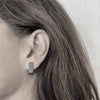 Medium wide J earrings /  רחבים J עגילי - studio oh design