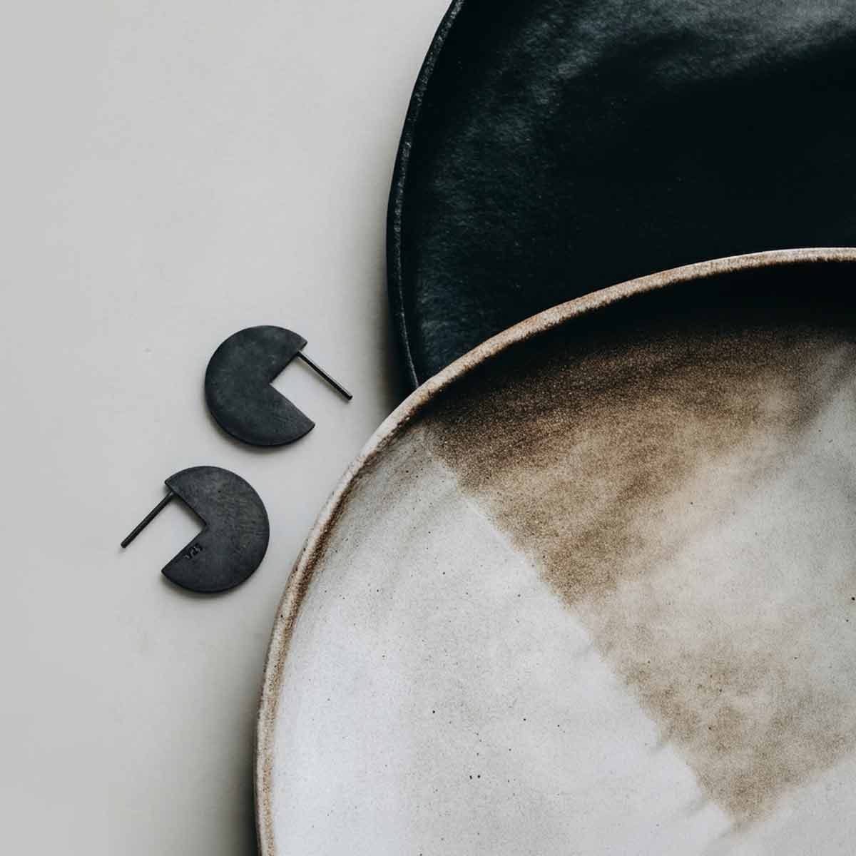 Pacman earrings / עגילי פקמן - studio oh design