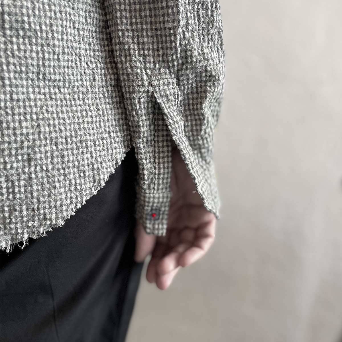 gray Plaid ira TOP /   חולצת אירה - משובצת אפורה - studio oh design