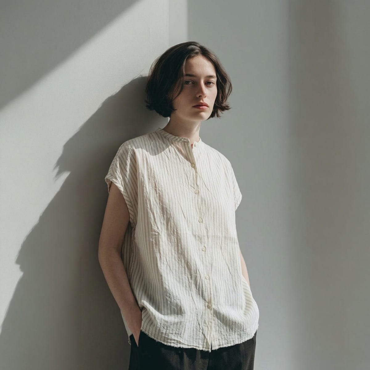 Striped Japanese top /  חולצה יפנית משובצת