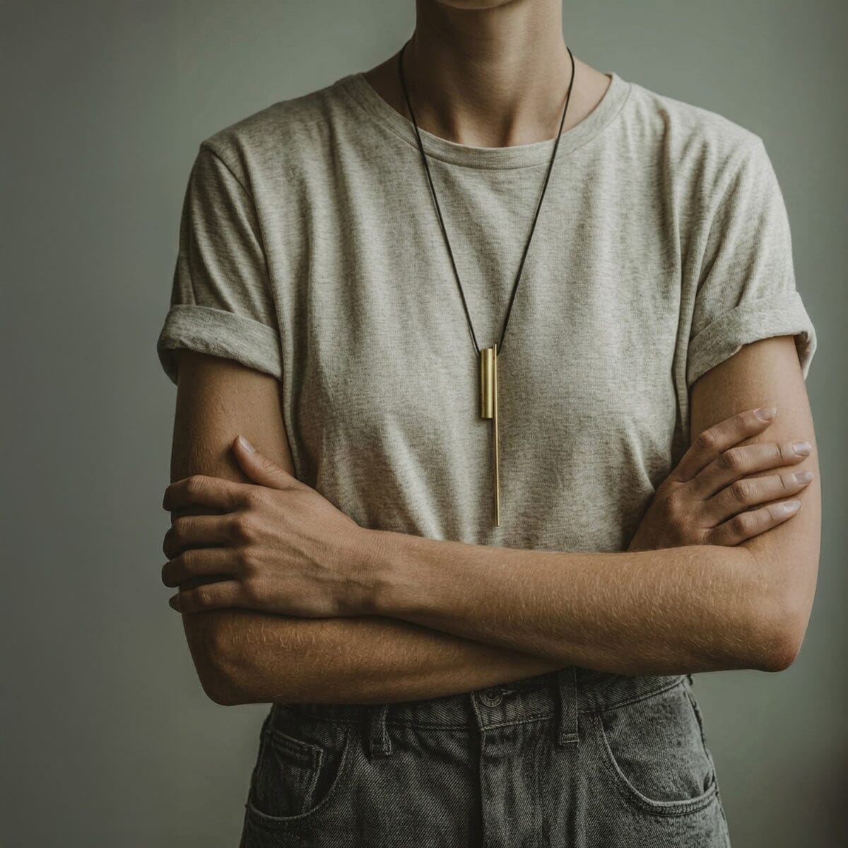 2 cylinder necklace / שרשרת גלילים - studio oh design