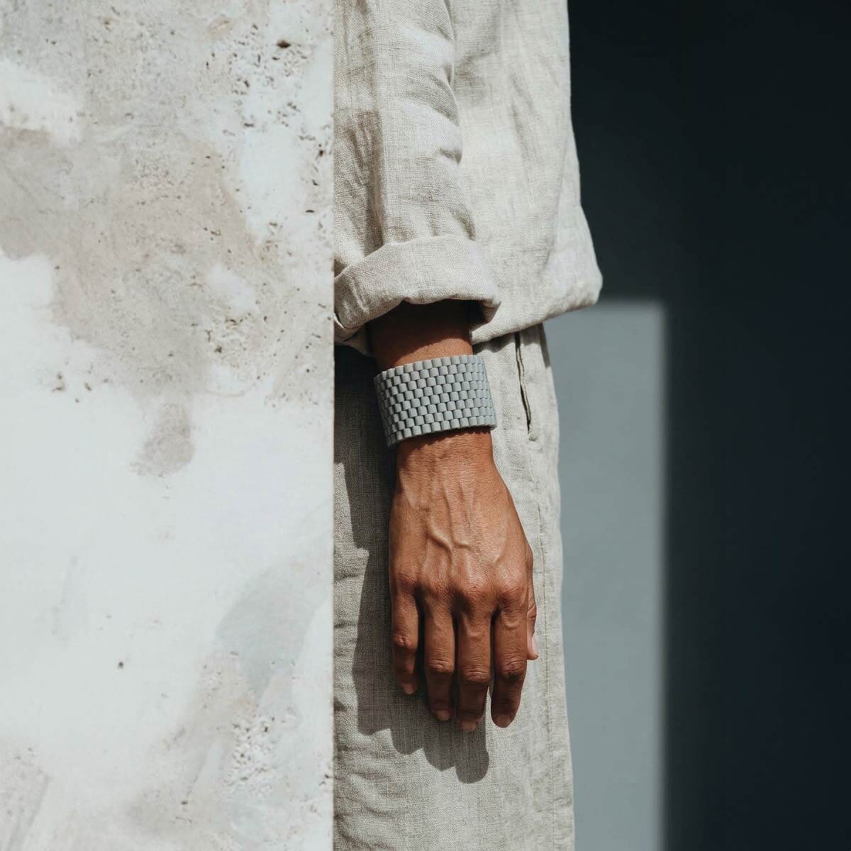 Woven cuff bracelet - צמיד חרוזים ארוג - studio oh design