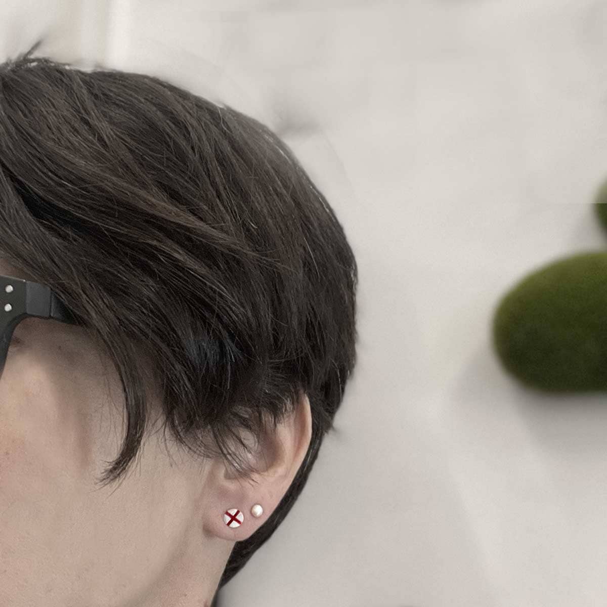 Disc X earrings /  עגילי דיסק איקס - studio oh design