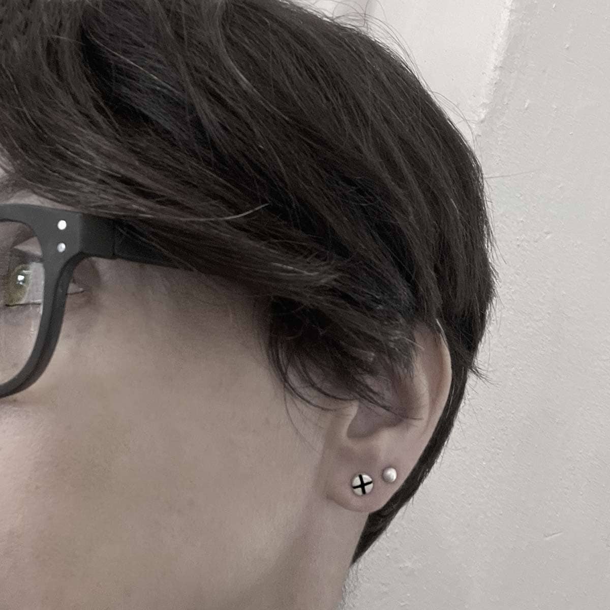 Disc X earrings /  עגילי דיסק איקס - studio oh design