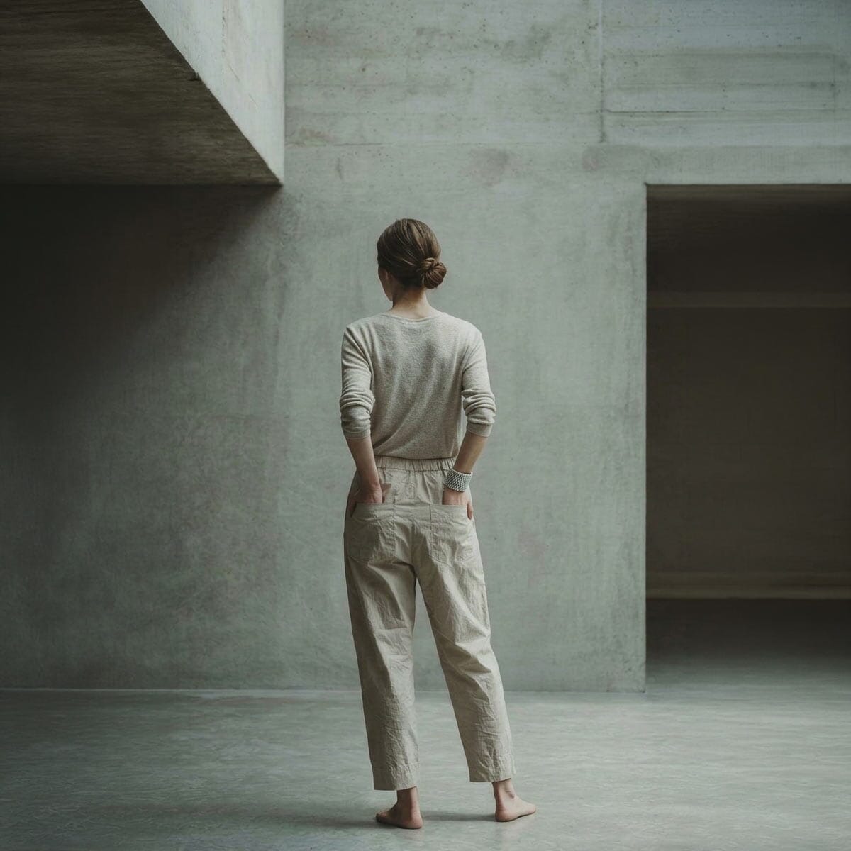stone/gray shine PANTS /  מכנסי שיין אפור/אבן