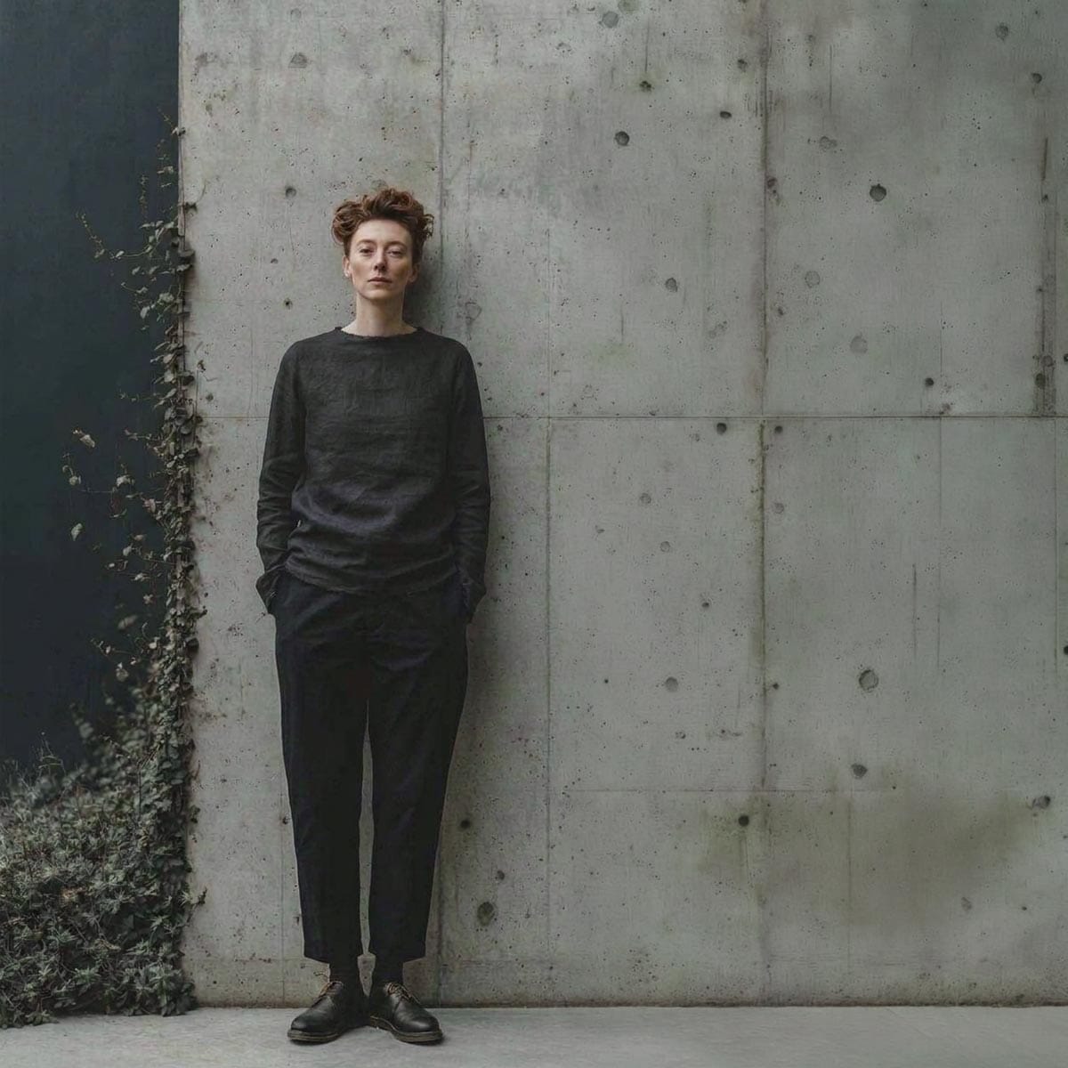 black linen top /  חולצת פשתן שחורה