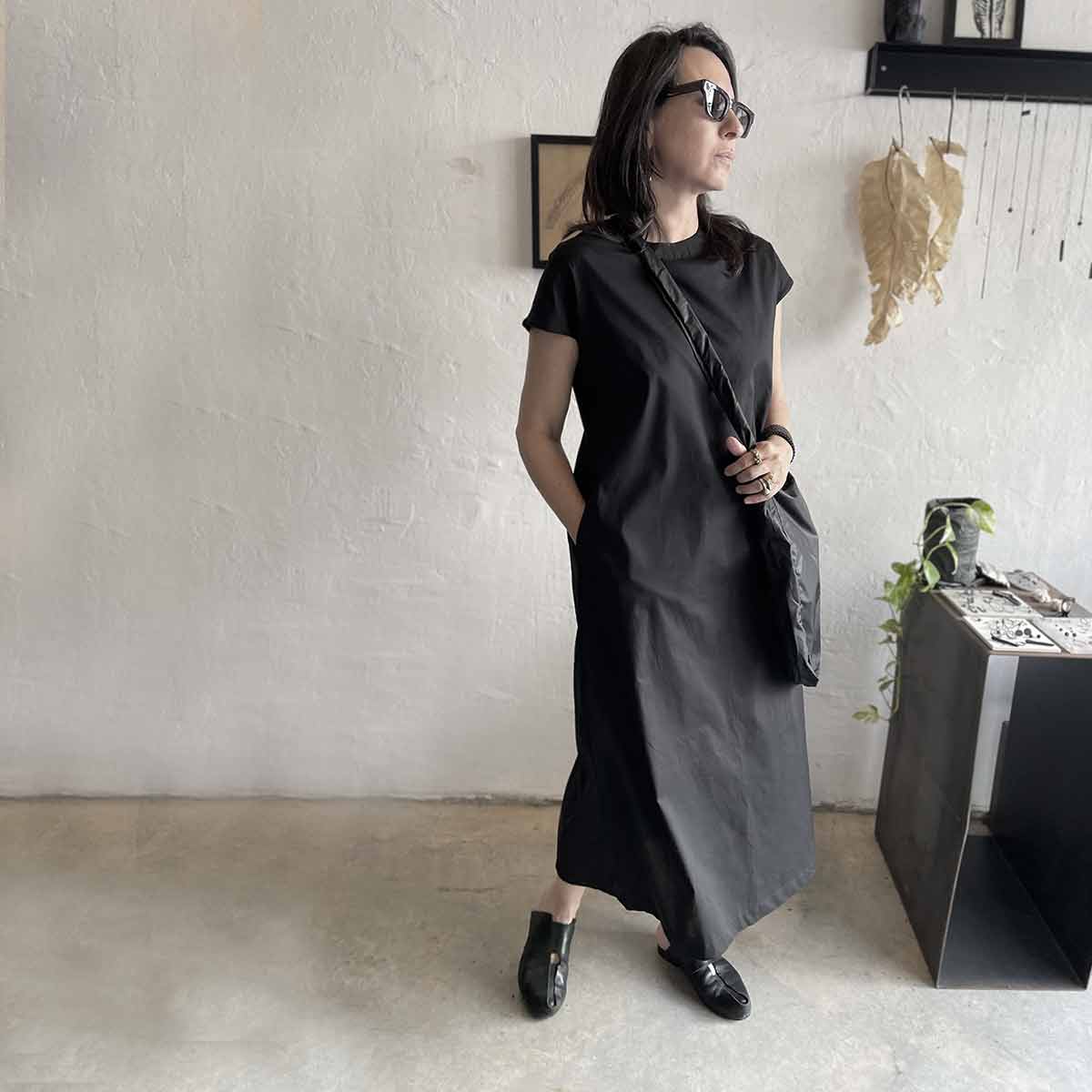 black Marian dress OS /  OS שמלת מריאן שחורה - studio oh design