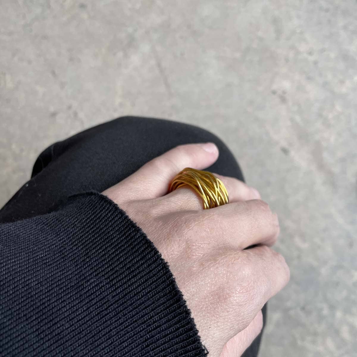 Brass coil ring / טבעת סליל מבראס - studio oh design