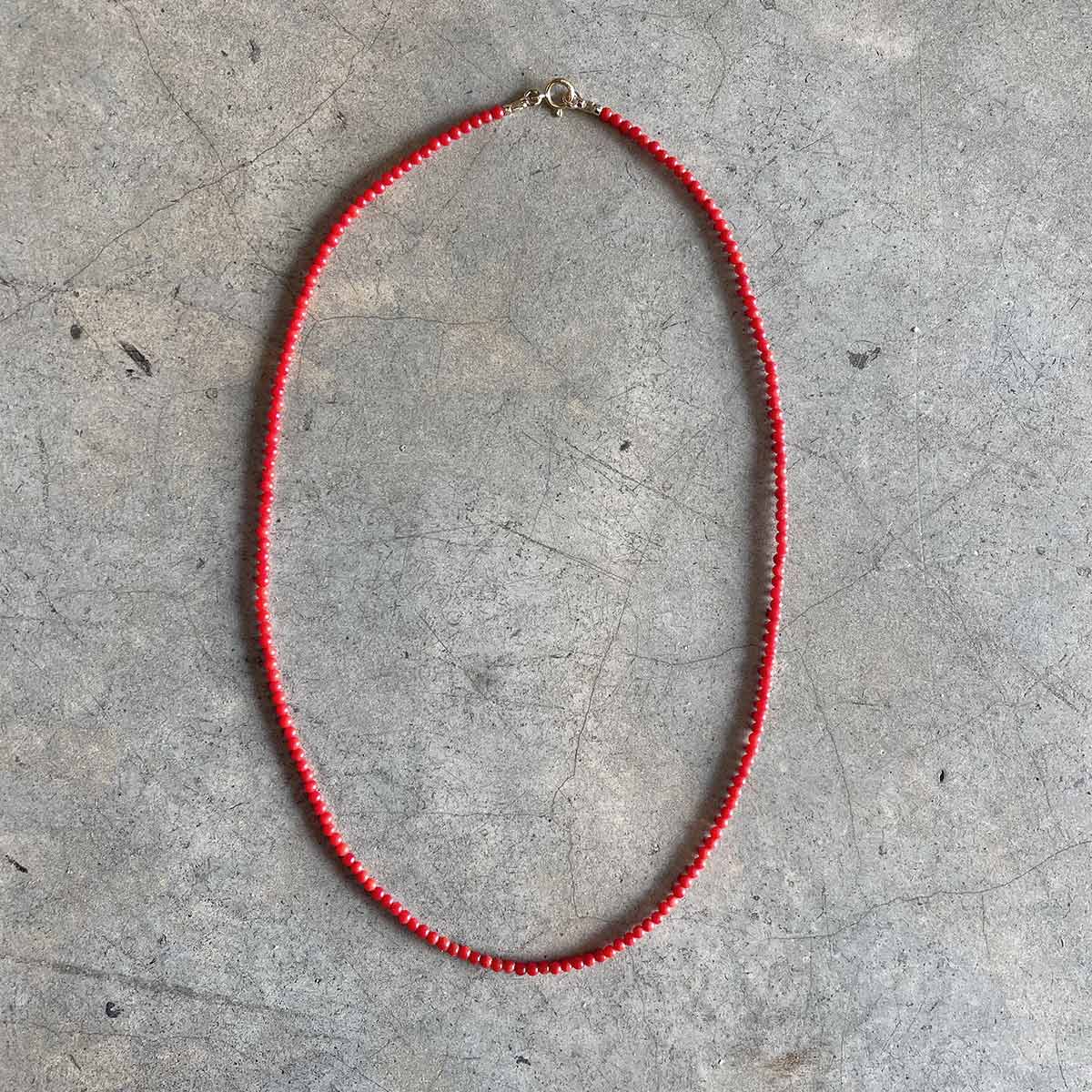 red coral necklace / שרשרת חרוזי קורל - studio oh design