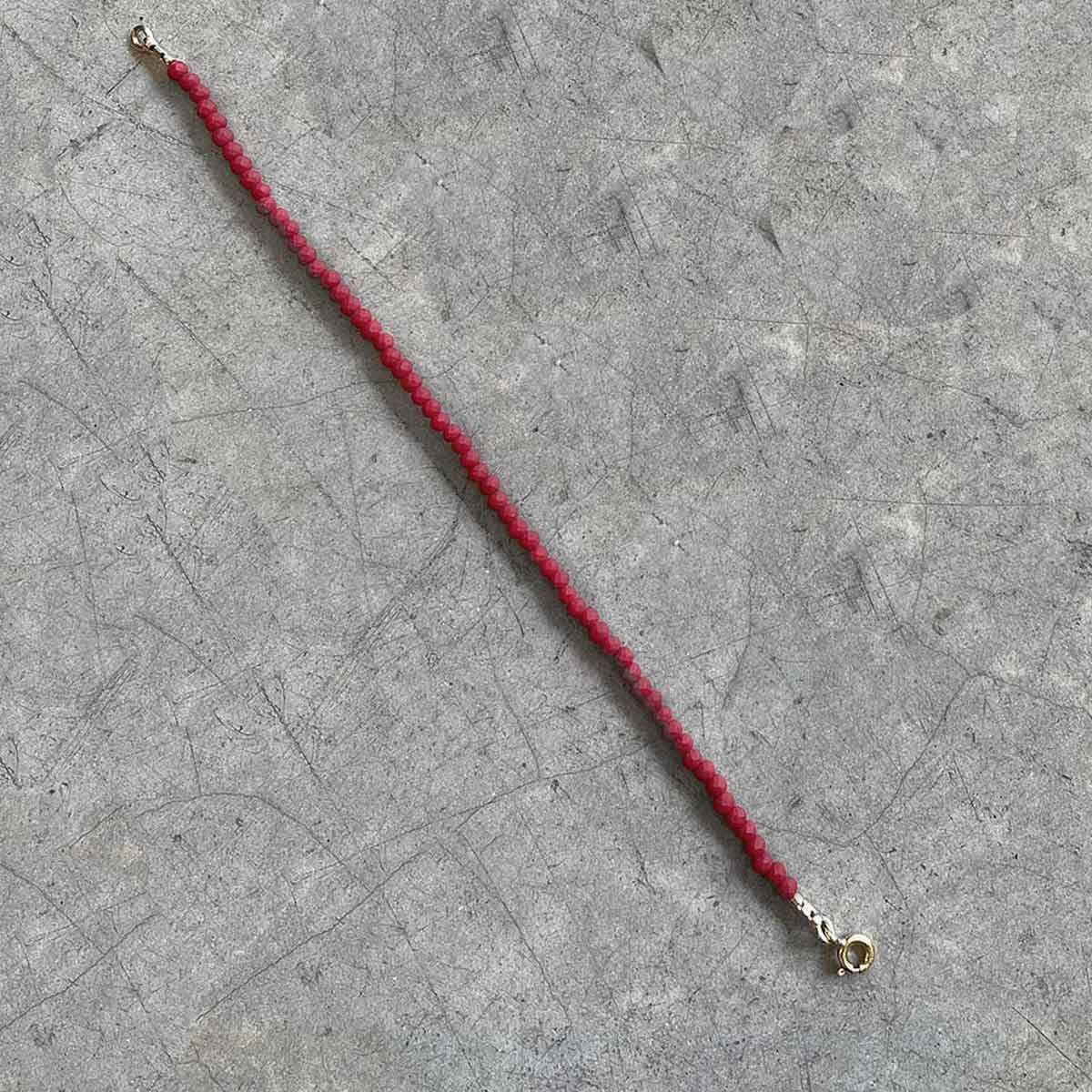 red crystal bracelet - צמיד קריסטלים אדום - studio oh design