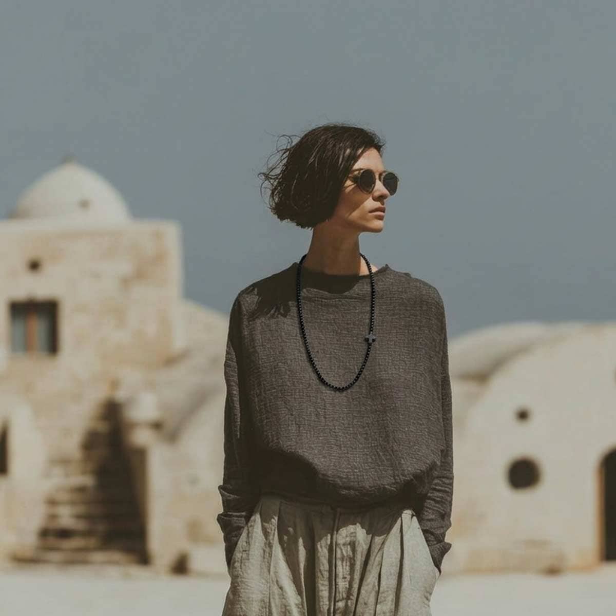 crystal necklace with plus / שרשרת קריסטלים בשילוב פלוס - studio oh design