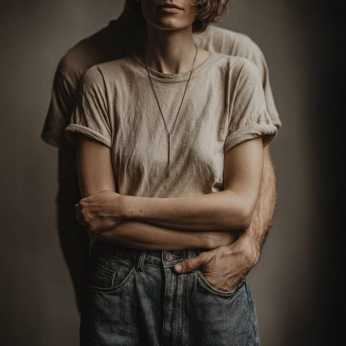 Narrow cylinder necklace / שרשרת גליל צר - studio oh design