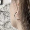 silver Gypsy tube earrings /  עגילי ג'יפסי כסף מושחר עם גליל גולדפילד - studio oh design
