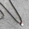 gray Crystal necklace with silver pendant / שרשרת קריסטלים אפורים עם תליון בכסף - studio oh design