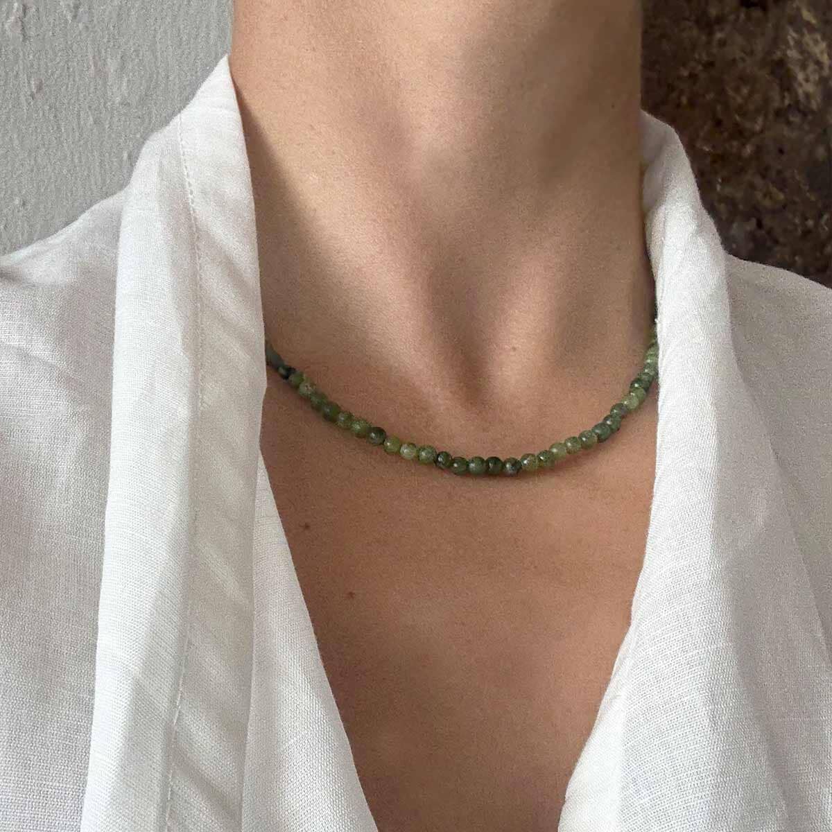 jade necklace / שרשרת חרוזי ג&#39;ייד - studio oh design