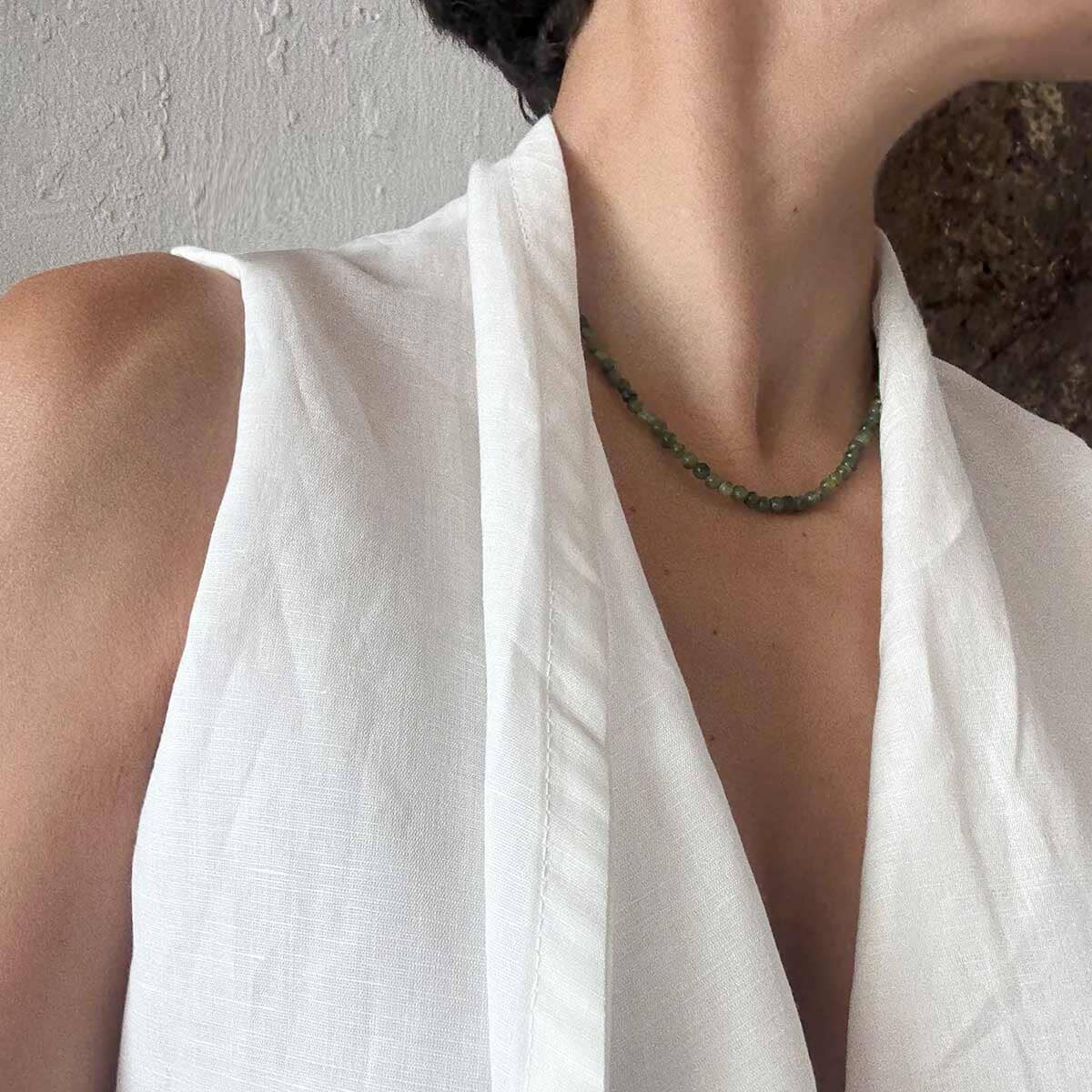 jade necklace / שרשרת חרוזי ג'ייד - studio oh design