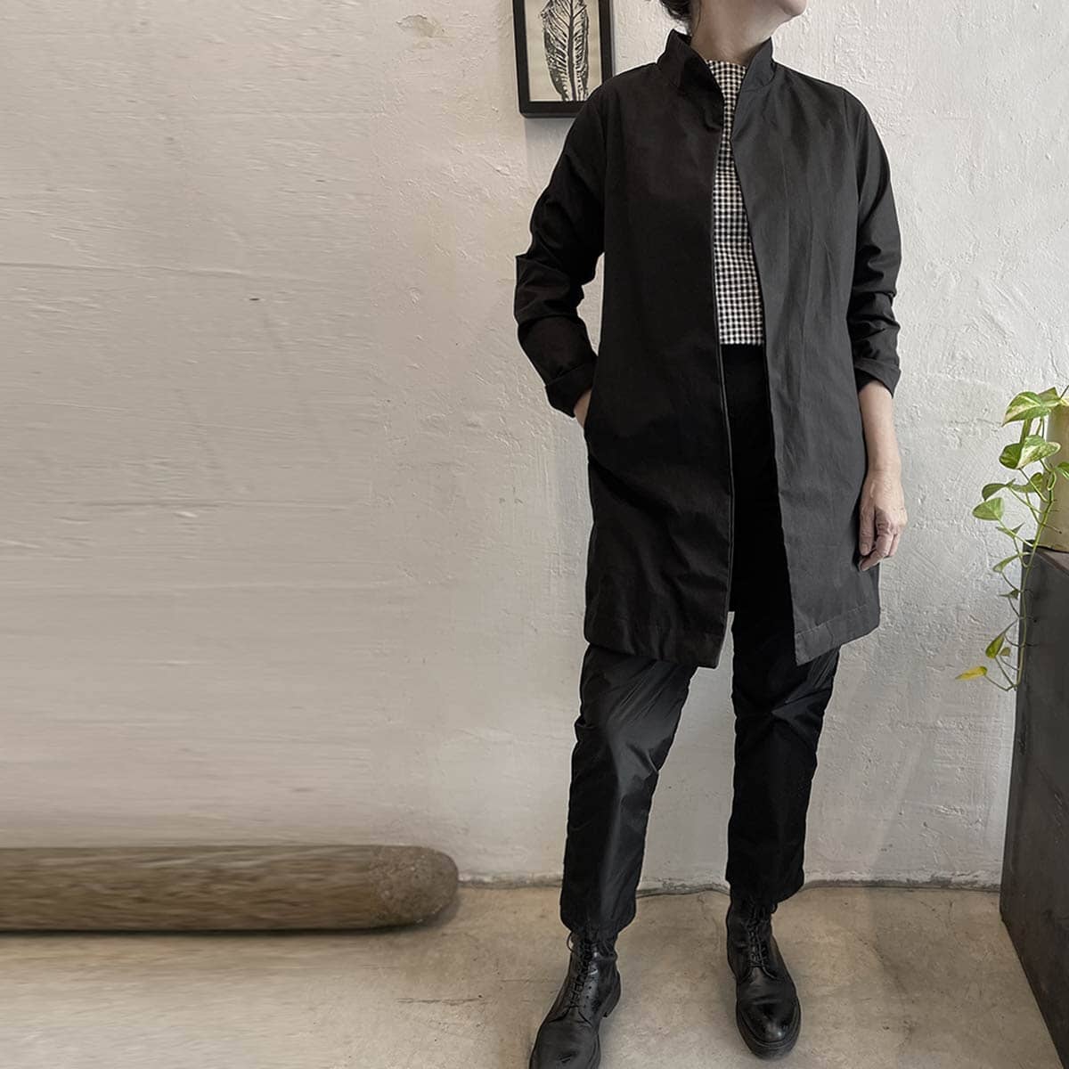 long koto jacket - drill / קוטו ג'קט ארוך דריל - studio oh design