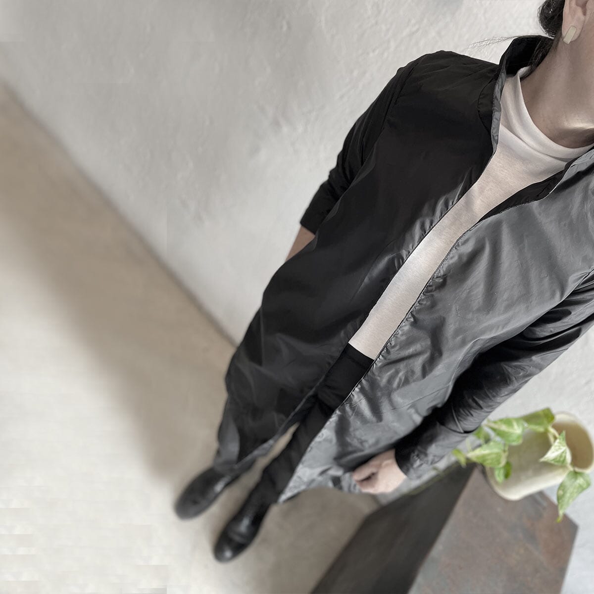 koto long nylon jacket /  קוטו ג&#39;קט ארוך ניילון - studio oh design