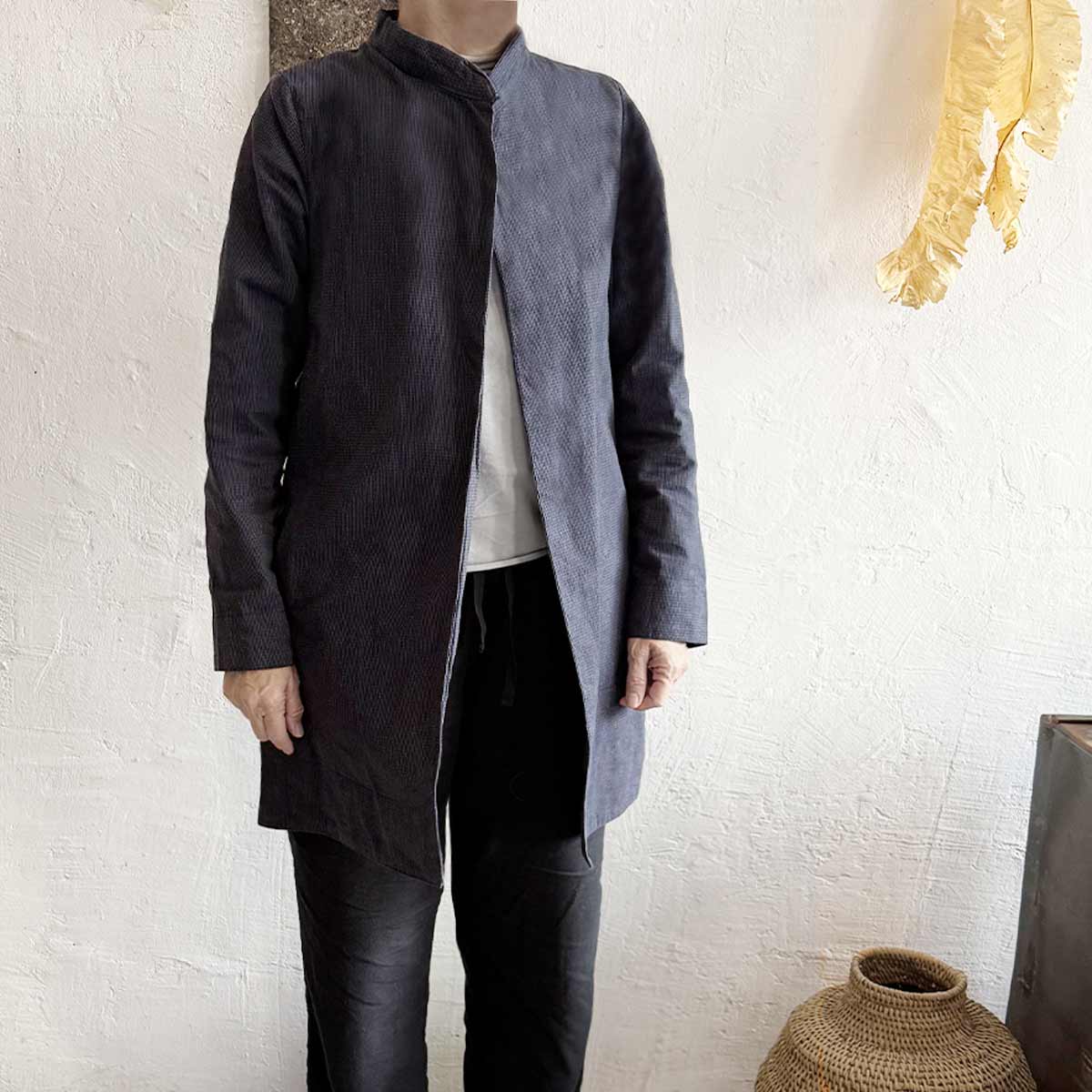 long koto jacket -Plaid / קוטו ג'קט ארוך משובץ - studio oh design