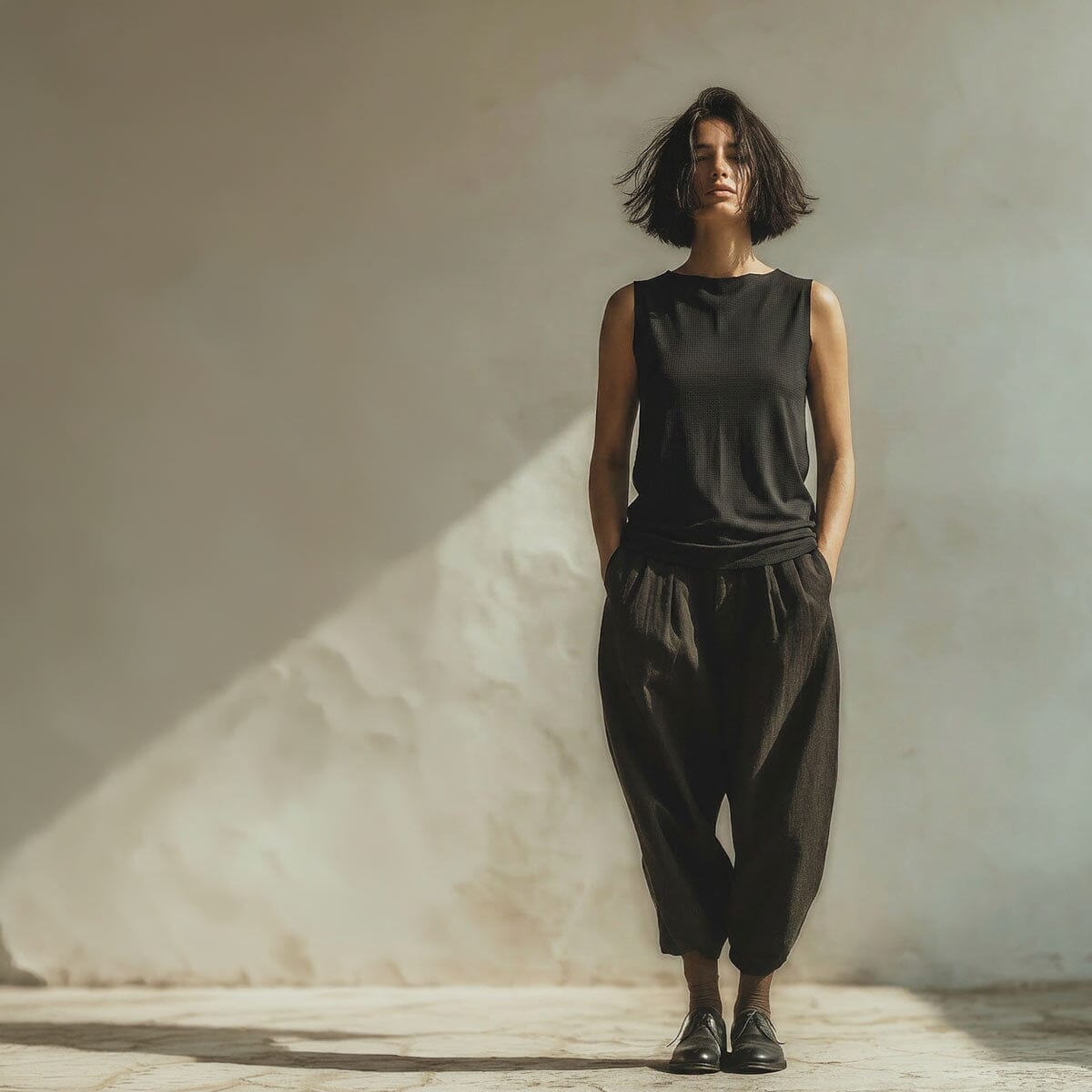 black miti top  /  מיתי שחורה טקסטורה
