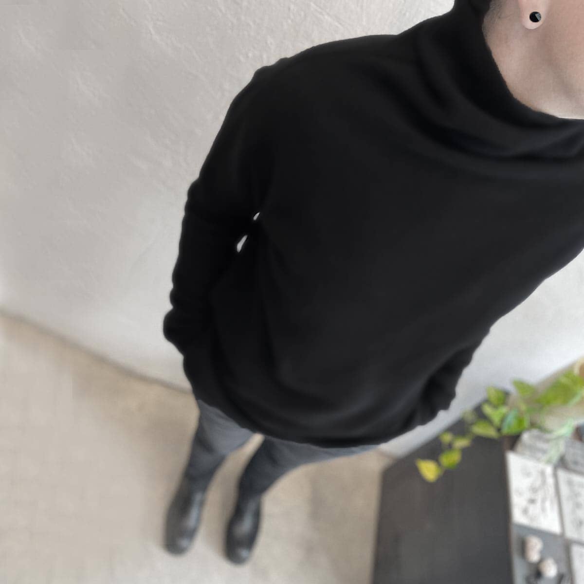 neska black TURTLENECK TOP / נסקה גולף שחור - studio oh design