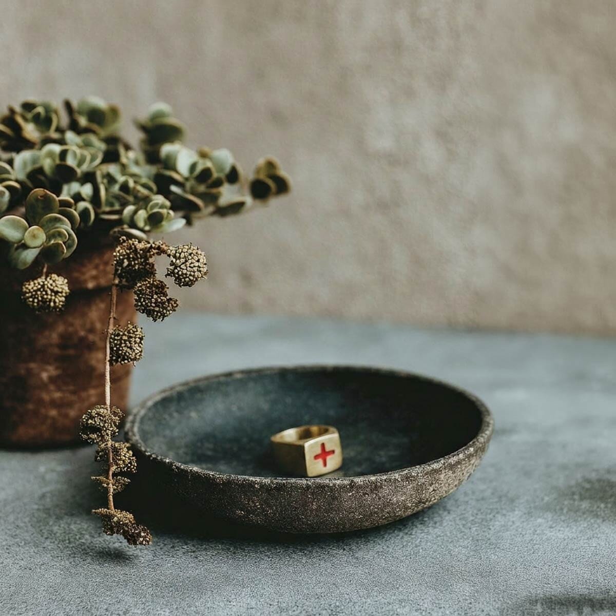 brass plus ring / טבעת פלוס בראס - studio oh design