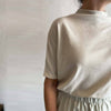 OS sand poly top  / OS  חולצת פולי קצרה חול - studio oh design
