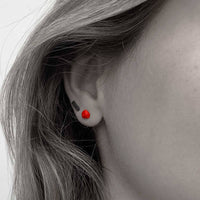 polymer gem stud earrings / עגילי פולימר - studio oh design