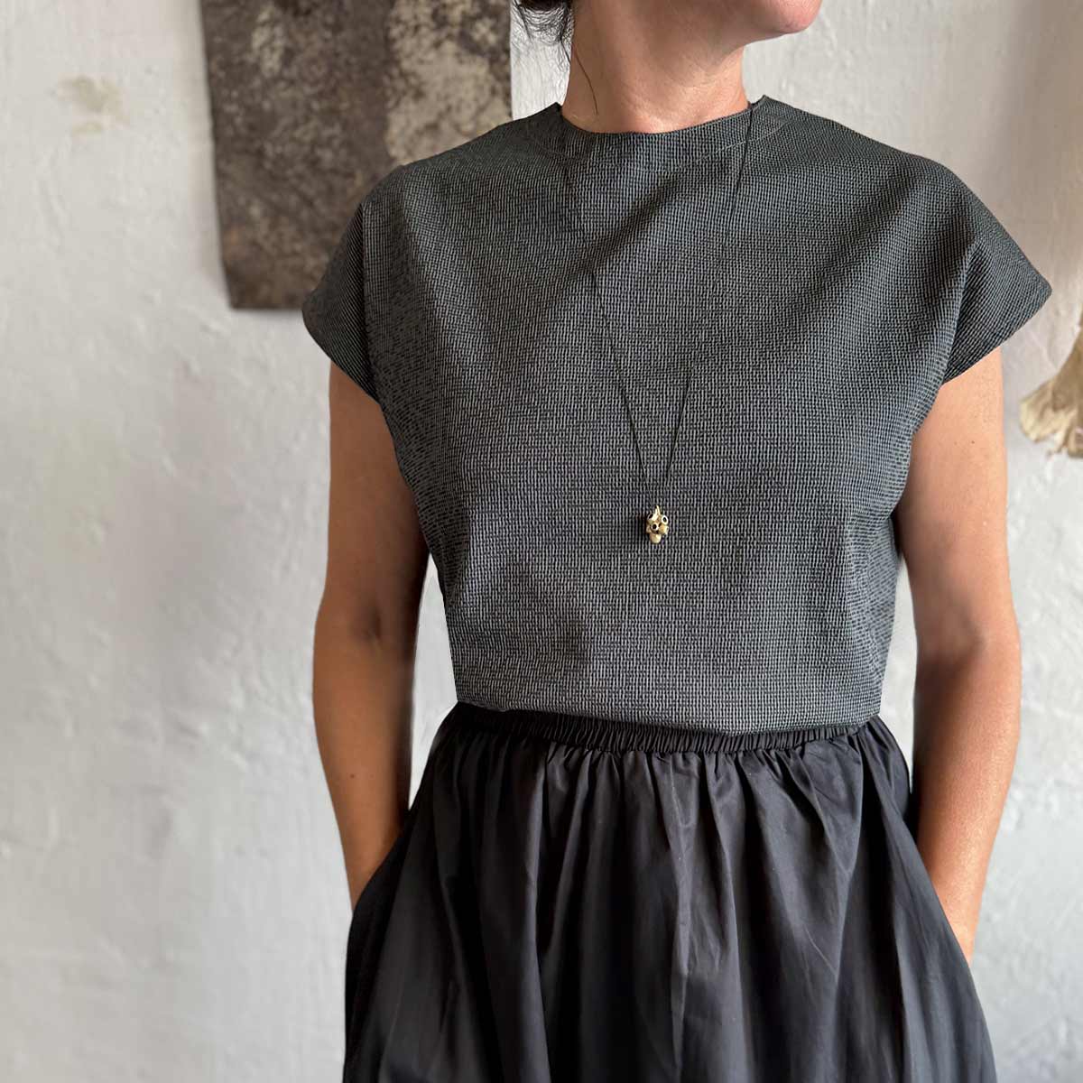 PLAID shila top OS / OS חולצת שילה פיקסל - studio oh design