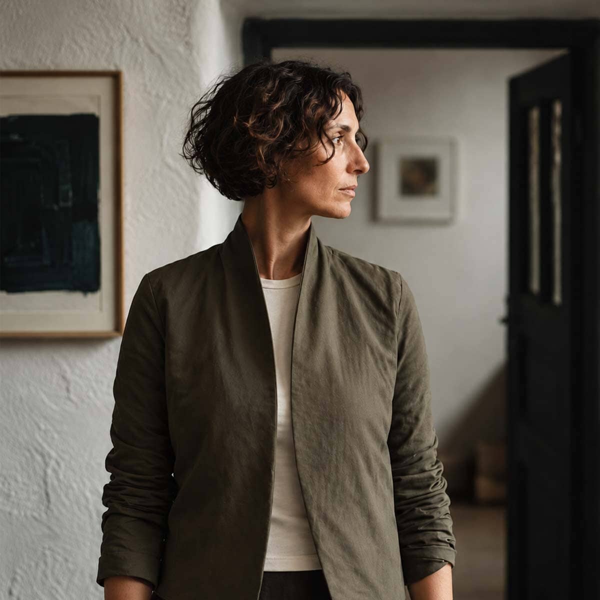Thin khaki To be jacket /  ג'קט טובי דק חאקי