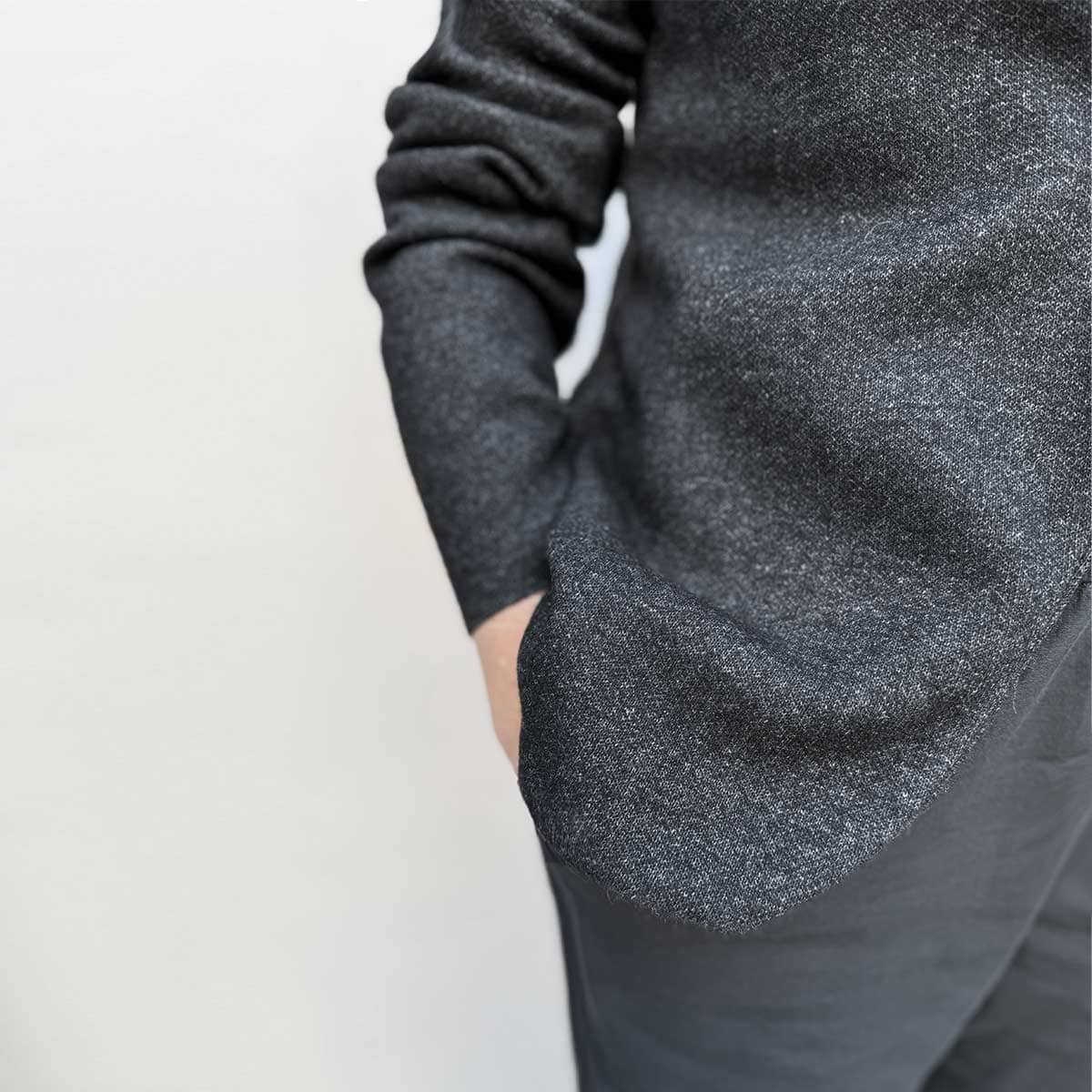 yoko wool black jacket / ג'קט יוקו צמר בגווני אפור שחור - studio oh design