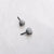 Light gray polymer gem stud earrings - studio oh design